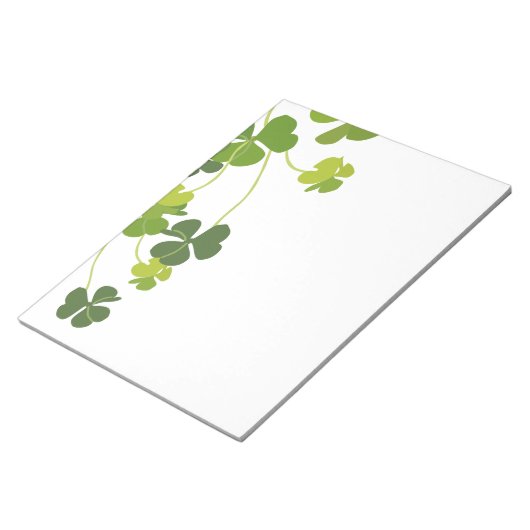 Bloc-note bouquet shamrock, jour de st patrick (Incliné)