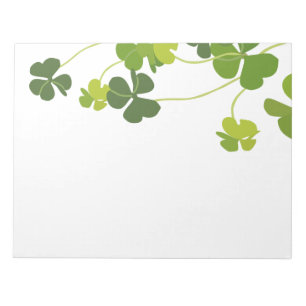 Bloc-note bouquet shamrock, jour de st patrick