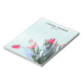 Bloc-note Bouquet Tulipes Aquarelle Illustration Floriste (Tourné)