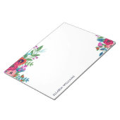 Bloc-note Bouquets floraux Boho colorés - Nom (Incliné)