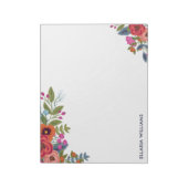 Bloc-note Bouquets floraux Boho - Nom (Tourné)