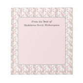 Bloc-note Bourgeons de Rose Rose Tendre Floral De la part de (Devant)