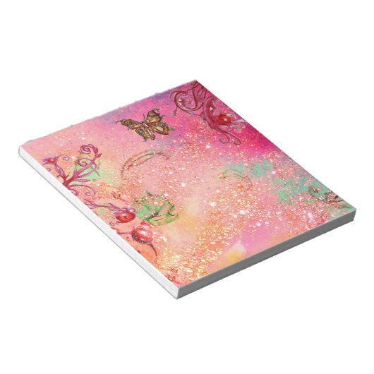 BLOC-NOTE BOUTEILLE EN FUCHSIE ROSE ÉPARGNE (Incliné)