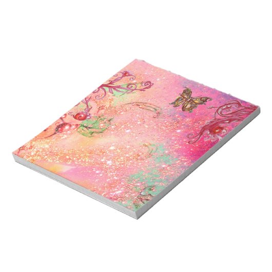 BLOC-NOTE BOUTEILLE EN FUCHSIE ROSE ÉPARGNE (Tourné)