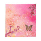 BLOC-NOTE BOUTEILLE EN FUCHSIE ROSE ÉPARGNE (Devant)