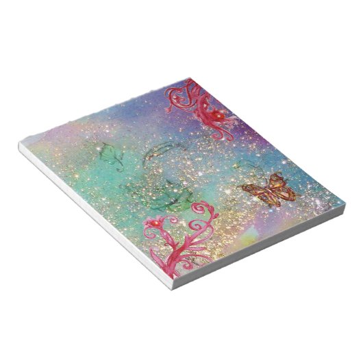 BLOC-NOTE BOUTEILLE EN PARKLES VERT BLEU (Incliné)