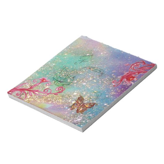 BLOC-NOTE BOUTEILLE EN PARKLES VERT BLEU (Tourné)