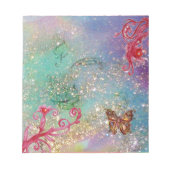 BLOC-NOTE BOUTEILLE EN PARKLES VERT BLEU (Devant)