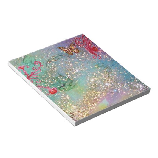 BLOC-NOTE BOUTEILLE EN PARKLES VERT BLEU (Incliné)