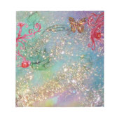 BLOC-NOTE BOUTEILLE EN PARKLES VERT BLEU (Devant)