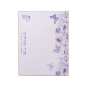 Bloc-note Bouteilles d'aquarelle Fleur sauvage Jardin Lilac (Tourné)