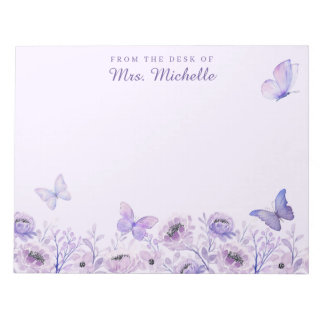 Bloc-note Bouteilles d'aquarelle Fleur sauvage Jardin Lilac