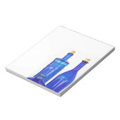 Bloc-note Bouteilles en verre bleu (Tourné)