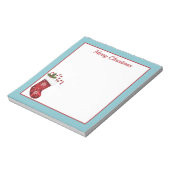 Bloc-note Boutique De Noël Rouge Avec Texte Bleu Et Personna (Tourné)