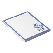 Bloc-note boutique fleurie bleu (Incliné)