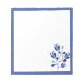 Bloc-note boutique fleurie bleu (Devant)
