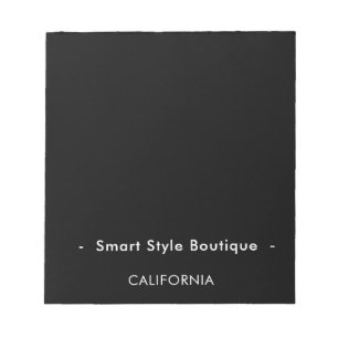 Bloc-note Boutique minimaliste de luxe noir et blanc