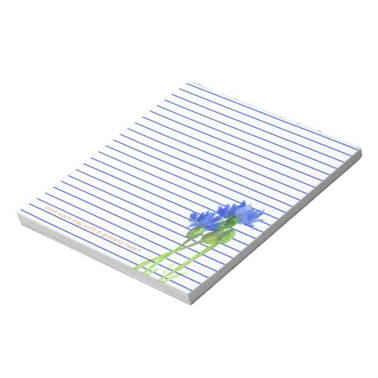 Bloc-note Boutons de Cornflower Fleurs Bleues (Tourné)