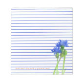Bloc-note Boutons de Cornflower Fleurs Bleues (Devant)