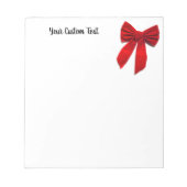 Bloc-note Bow rouge (Devant)