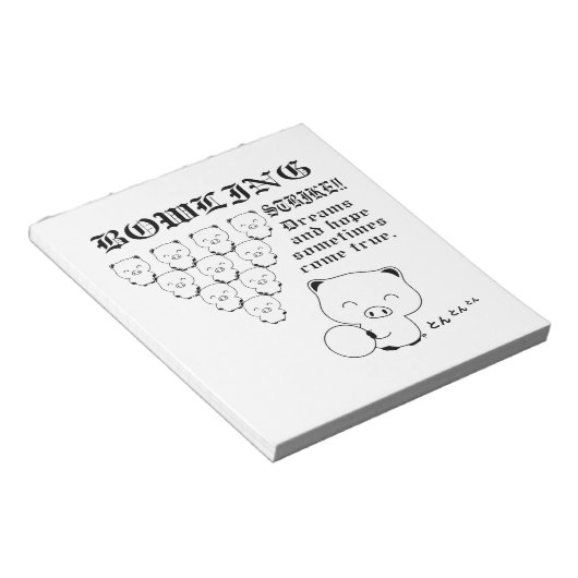 Bloc-note Bowling (Incliné)