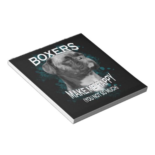 Bloc-note Boxer Chien Amoureux des animaux Texte d'art (Incliné)