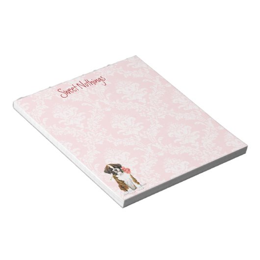 Bloc-note Boxer Rose Valentine (Incliné)