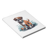 Bloc-note Boxer slips de design PupArt - Graphique de chien (Incliné)