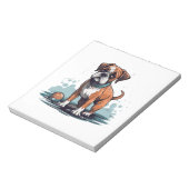 Bloc-note Boxer slips de design PupArt - Graphique de chien (Tourné)