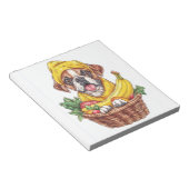 Bloc-note Boxeur Banane � Chien Fruit Drôle (Incliné)
