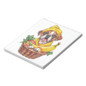 Bloc-note Boxeur Banane � Chien Fruit Drôle (Tourné)