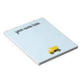 Bloc-note Boys de construction personnalisée Camion Bloc-not (Incliné)