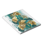 Bloc-note Branche avec Feuilles d'or Ginko Biloba (Incliné)