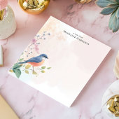 Bloc-note Branche charmante de merlebleu Nom personnalisé