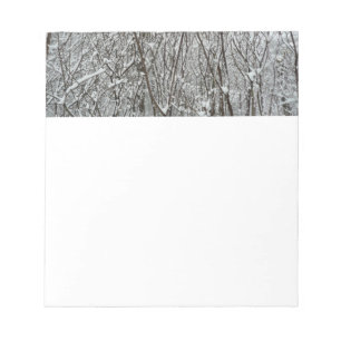 Bloc-note Branches couvertes de neige Abstraite hivernale