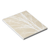 Bloc-note Branches d'arbre blanc brun crème rustique (Incliné)