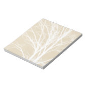 Bloc-note Branches d'arbre blanc brun crème rustique (Tourné)