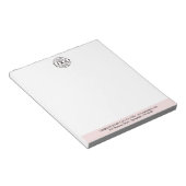 Bloc-note Branding de logo d'entreprise personnalisé minimal (Incliné)