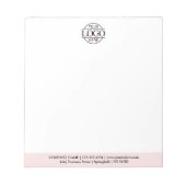 Bloc-note Branding de logo d'entreprise personnalisé minimal (Devant)