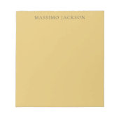 Bloc-note Brass Yellow Minimalist Plain Modern Aesthetic (Devant)