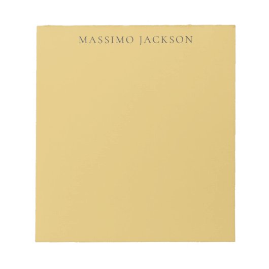 Bloc-note Brass Yellow Minimalist Plain Modern Aesthetic (Devant)