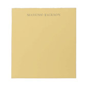 Bloc-note Brass Yellow Minimalist Plain Modern Aesthetic (Devant)