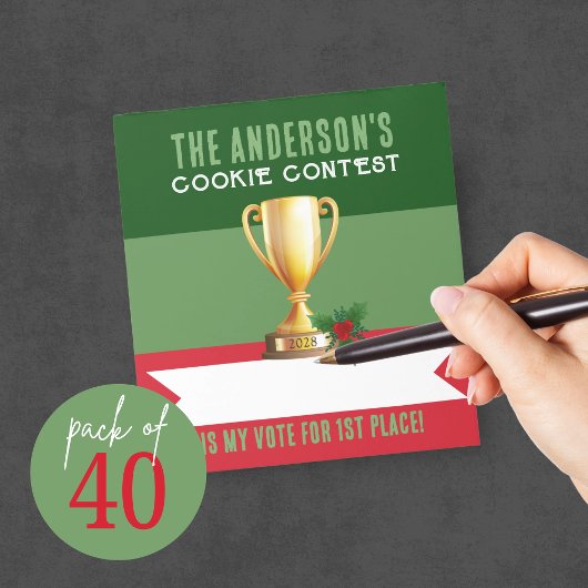 Bloc-note Bright Christmas Contest Voting Notepad Pack de 40