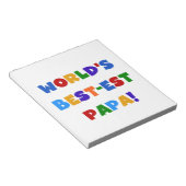 Bloc-note Bright Colours World's Best Papa Tshirts and Gifts (Incliné)