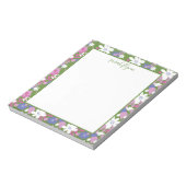 Bloc-note Bright Floral Pink and White Notepad (Tourné)