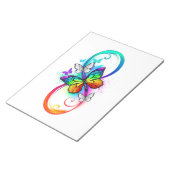 Bloc-note Bright infinity with rainbow butterfly (Incliné)