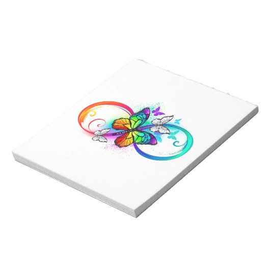 Bloc-note Bright infinity with rainbow butterfly (Tourné)