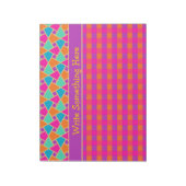 Bloc-note Bright Islamic Motif and Checks Notepad, Jotter (Tourné)