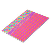 Bloc-note Bright Islamic Motif and Checks Notepad, Jotter (Incliné)