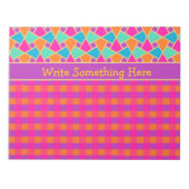 Bloc-note Bright Islamic Motif and Checks Notepad, Jotter (Devant)